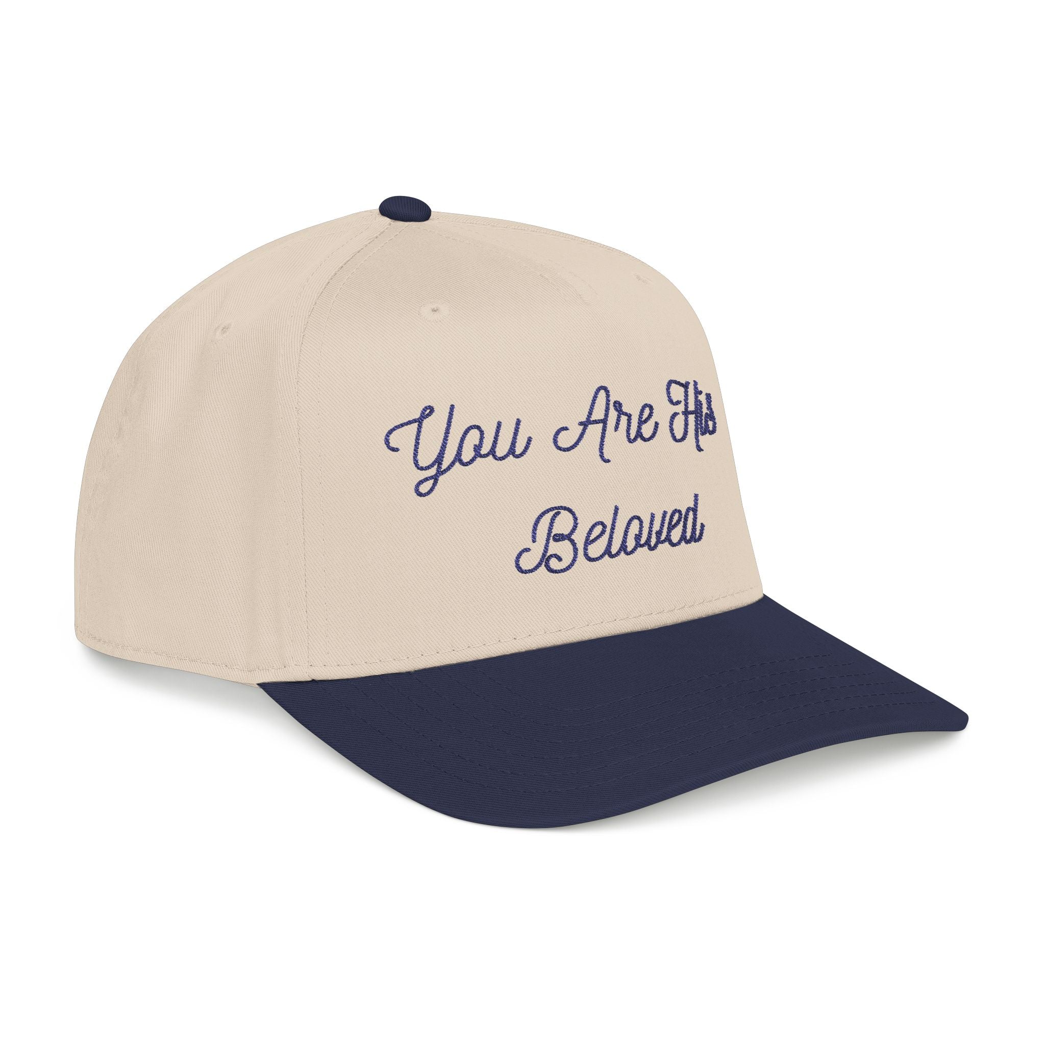 YOU ARE HIS BELOVED Baseball Cap (Cream & Navy Blue)