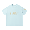 MARANATA Oversized T-Shirt (Sand, Light Blue)