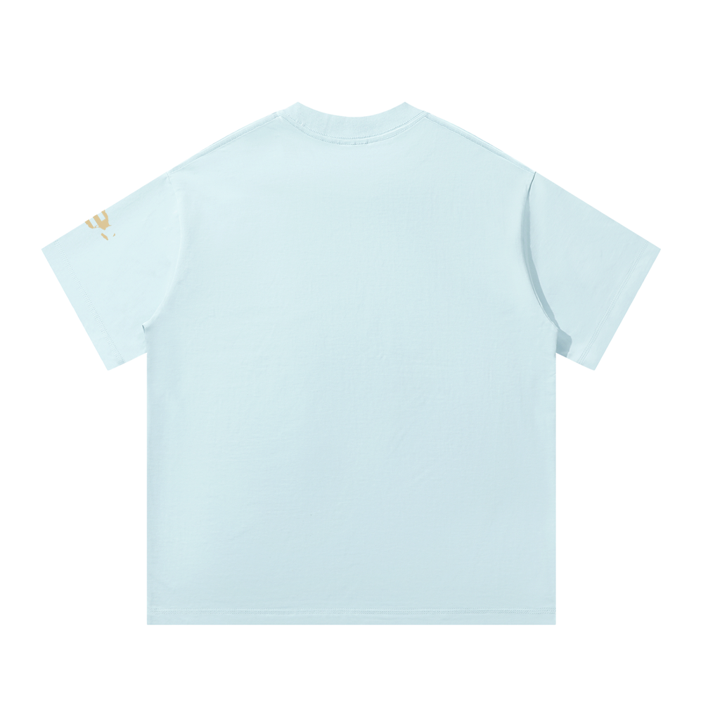 JESUS IS ENOUGH Oversized T-Shirt (Sand, Light Blue)