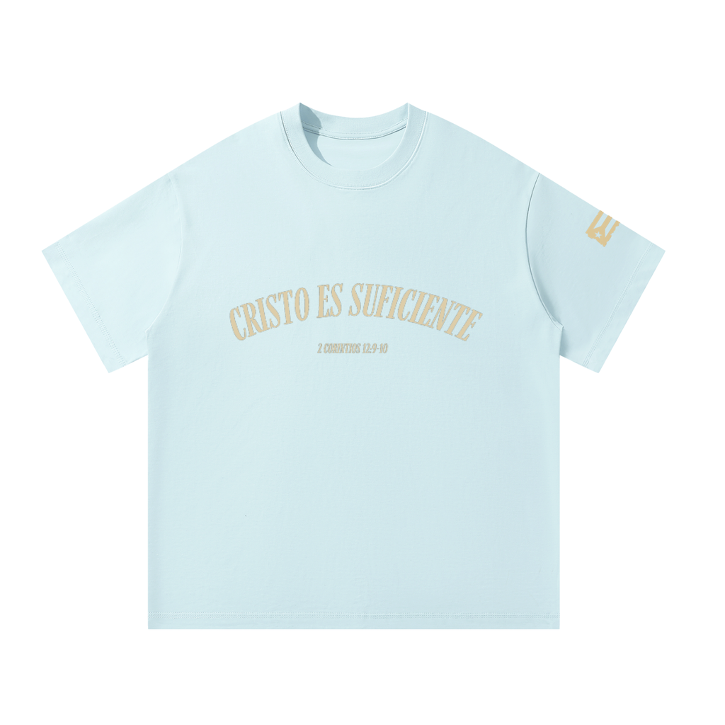 CRISTO Oversized T-Shirt (Sand, Light Blue)