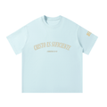 CRISTO Oversized T-Shirt (Sand, Light Blue)